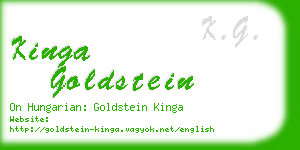 kinga goldstein business card